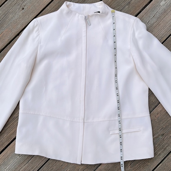 Dana Buchman cream silk jacket S-M - Picture 6 of 8